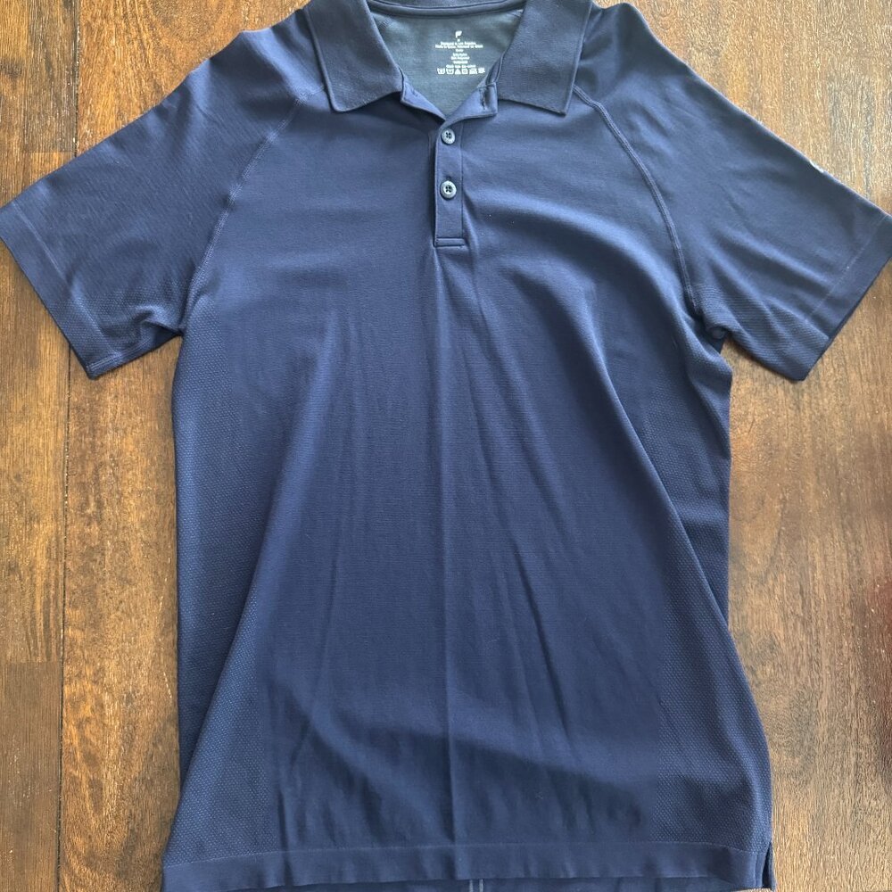Mens Fabletics The Training Day Polo - Deep Navy Size Medium